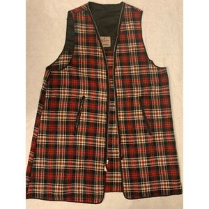 Vintage Alligator Wool Warmer Vest Zips Coat Sz L